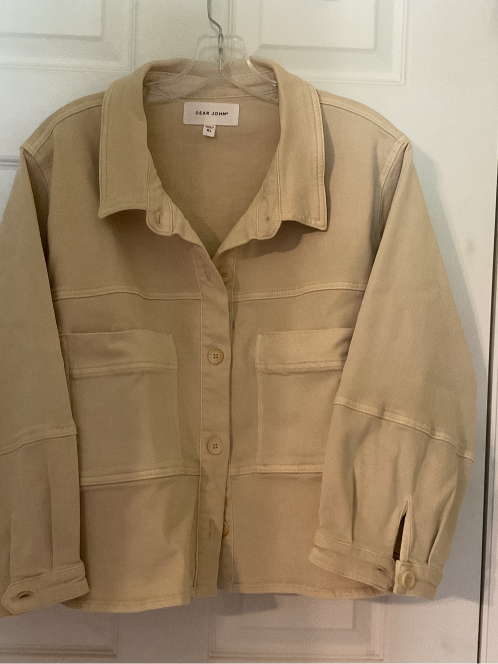 Dear John Beige Utility Jacket with Patch Pockets - XL